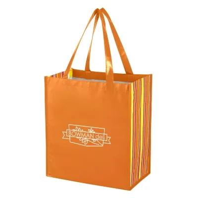 Custom Tote Bag Laminated Non-Woven Tropic Shopper - 13 x 15 in