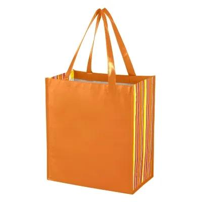 Custom Tote Bag Laminated Non-Woven Tropic Shopper - 13 x 15 in - product view 2