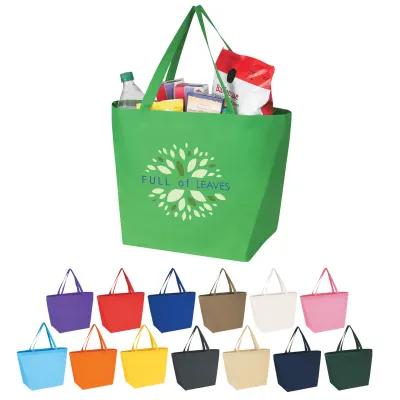 Custom Tote Bag Non-Woven Budget Shopper - 20 x 13 in