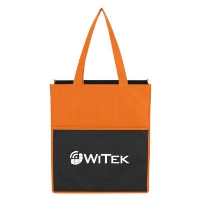 Custom Tote Bag Non-Woven Bounty Shopping - 13 x 14.75 in