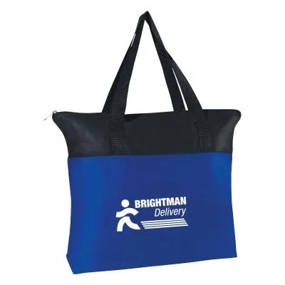 Custom Tote Bag Non-Woven Zippered - 18 x 15 in