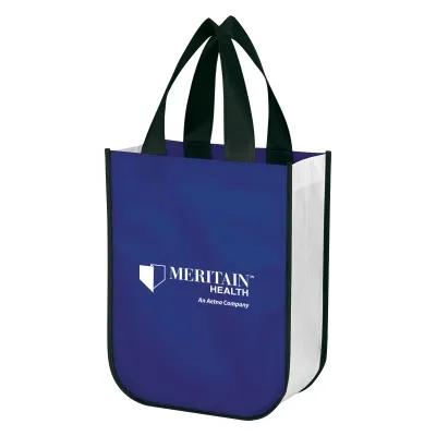Laminated Non-Woven Shopper Tote Bag Reusable - 9.25 x 11.75 x 4.5 in - product view 6