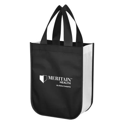 Laminated Non-Woven Shopper Tote Bag Reusable - 9.25 x 11.75 x 4.5 in - product view 7