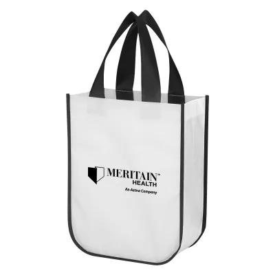 Laminated Non-Woven Shopper Tote Bag Reusable - 9.25 x 11.75 x 4.5 in - product view 8