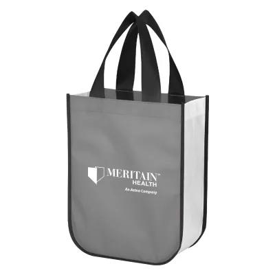 Laminated Non-Woven Shopper Tote Bag Reusable - 9.25 x 11.75 x 4.5 in - product view 9