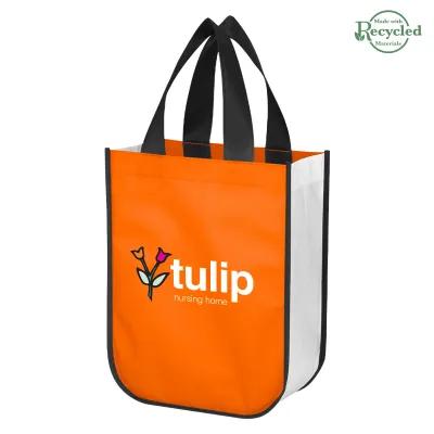 Laminated Non-Woven Shopper Tote Bag Reusable - 9.25 x 11.75 x 4.5 in - product view 12