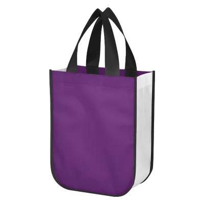 Laminated Non-Woven Shopper Tote Bag Reusable - 9.25 x 11.75 x 4.5 in - product view 14