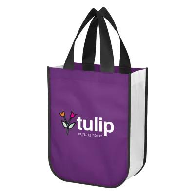 Laminated Non-Woven Shopper Tote Bag Reusable - 9.25 x 11.75 x 4.5 in - product view 15