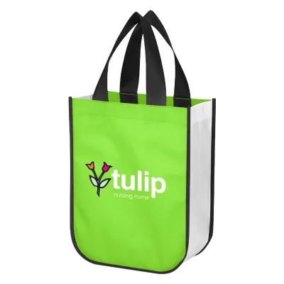 Laminated Non-Woven Shopper Tote Bag Reusable - 9.25 x 11.75 x 4.5 in - product view 18