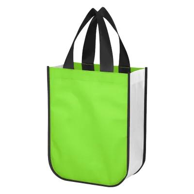 Laminated Non-Woven Shopper Tote Bag Reusable - 9.25 x 11.75 x 4.5 in - product view 19