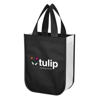 Laminated Non-Woven Shopper Tote Bag Reusable - 9.25 x 11.75 x 4.5 in - product view 22