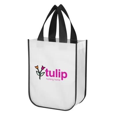 Laminated Non-Woven Shopper Tote Bag Reusable - 9.25 x 11.75 x 4.5 in - product view 24
