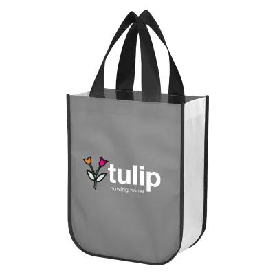 Laminated Non-Woven Shopper Tote Bag Reusable - 9.25 x 11.75 x 4.5 in - product view 27