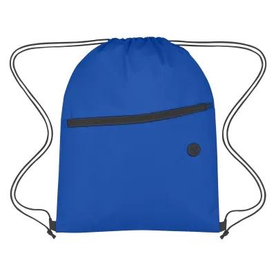 Non-Woven Sports Pack with Earbud Slot and Front Zipper - 13.5 x 17.75 in - product view 2