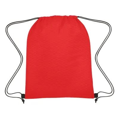 Wave Design Non-Woven Drawstring Bag Water-Resistant - 13 x 16.5 in - product view 2