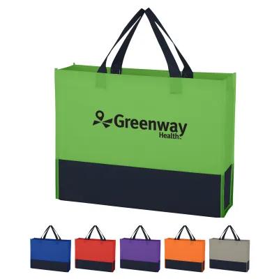 Prism Recycled Non-Woven Tote Bag Reusable - 15 x 11.5 x 3.5 in