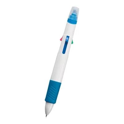 Pen 4-Color with Highlighter Rubber Grip - 5.25 in - product view 2