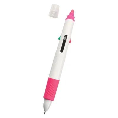 Pen 4-Color with Highlighter Rubber Grip - 5.25 in - product view 3