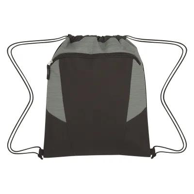Drawstring Backpack 600D Polyester Heathered - 14 x 16.75 in - product view 4