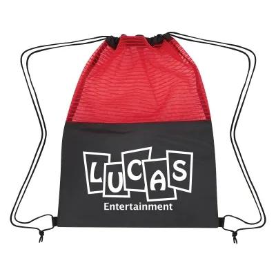 Sports Pack Sheer Mesh Pinstripe 210D Polyester - 13.5 x 18 in