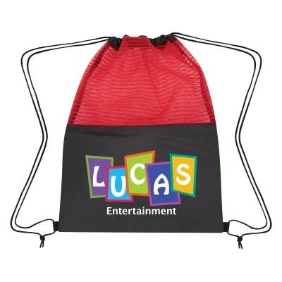 Sports Pack Sheer Mesh Pinstripe 210D Polyester - 13.5 x 18 in - product view 3