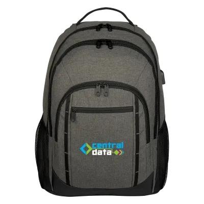 Laptop Backpack 300D Polyester Heathered - 14 x 18.5 in - product view 3
