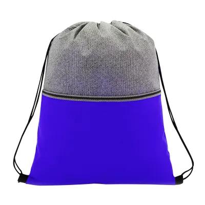 Heathered Non-Woven Drawstring Bag - 14 x 18 in - product view 3