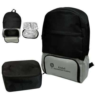 Backpack with Detachable Lunch Cooler - 11 x 17.75 x 5 in