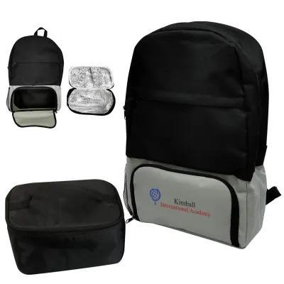 Backpack with Detachable Lunch Cooler - 11 x 17.75 x 5 in - product view 2