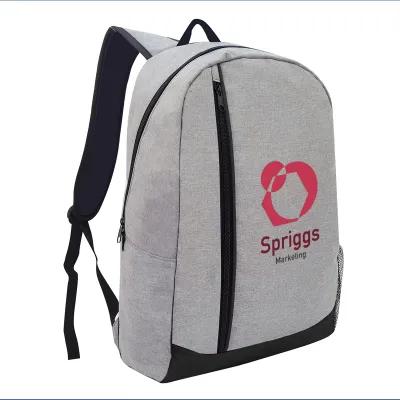 Heathered Laptop Backpack with Organizer - 12 x 19.33 x 6.5 in - product view 2