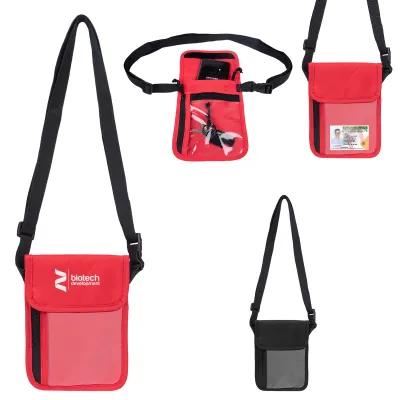 Crossbody Sling Pouch with Clear ID Pocket - 5.75 x 7.75 in