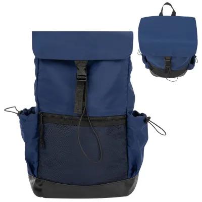 Laptop Backpack with Drawstring Flap Closure - 16.75 x 11 in - product view 2
