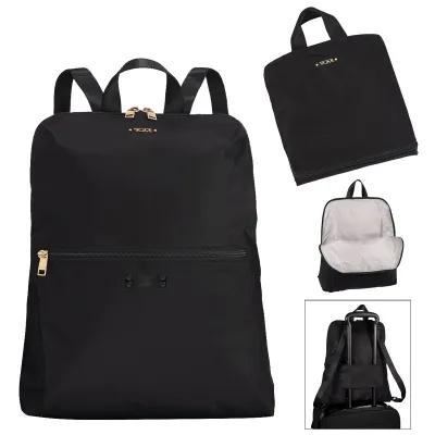 Packable Nylon Backpack - 12 x 15.5 x 4.5 in