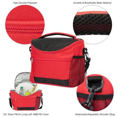 Insulated Lunch Cooler with Shoulder Strap - 11.75 x 10 x 7 in - product view 4