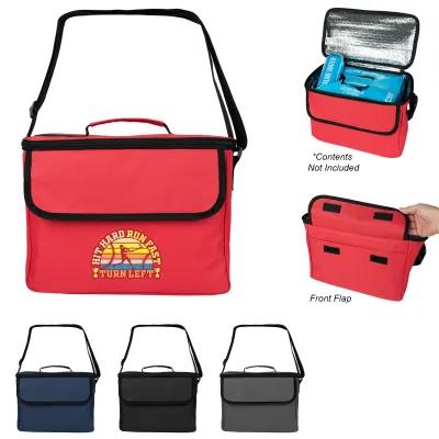 Insulated Cooler Bag with Front Pocket - 12.5 x 9 x 6.5 in