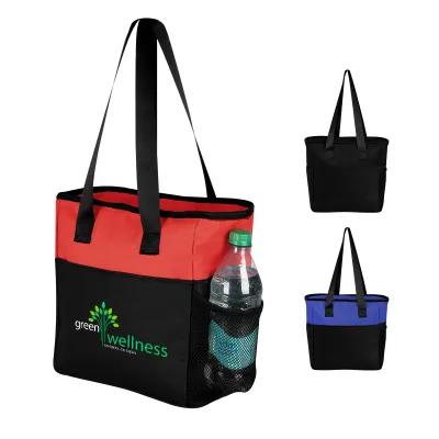 Recycled Polyester Cooler Tote Bag - 11 x 10 x 6 in