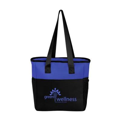 Recycled Polyester Cooler Tote Bag - 11 x 10 x 6 in - promotional product with custom logo