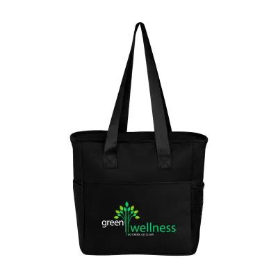 Recycled Polyester Cooler Tote Bag - 11 x 10 x 6 in - product view 6