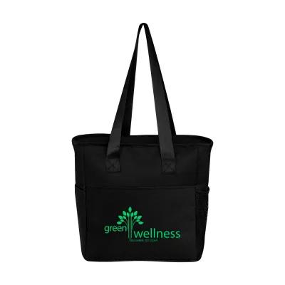 Recycled Polyester Cooler Tote Bag - 11 x 10 x 6 in - product view 7