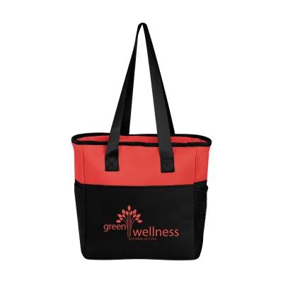 Recycled Polyester Cooler Tote Bag - 11 x 10 x 6 in - product view 10