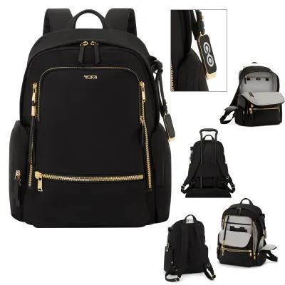 Laptop Backpack with Leather Handles - 16 x 10.75 x 6.5 in