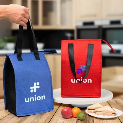 Insulated Cooler Tote Bag rPET Non-Woven - 8 x 12 in - product view 6