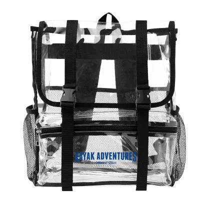 Clear Backpack PVC Buckle Closure Security