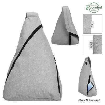 Recycled Polyester Heathered Sling Bag - 5¾ x 12½ in - product view 2