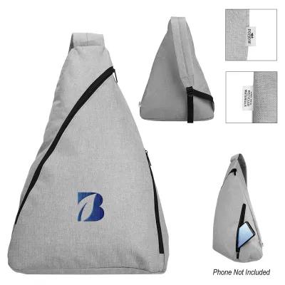 Recycled Polyester Heathered Sling Bag - 5¾ x 12½ in - product view 3