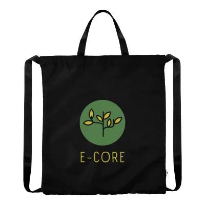 Recycled Polyester Drawstring Tote Bag - 15 x 16 in - product view 2
