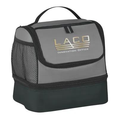 Two Compartment Insulated Lunch Pail Bag - 18 Can - product view 3