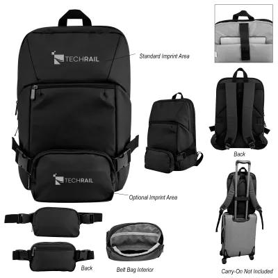 Backpack with Removable Belt Bag rPET - 11 x 17 in