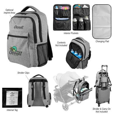 Diaper Backpack rPET Recycled Polyester - 11 x 18 in