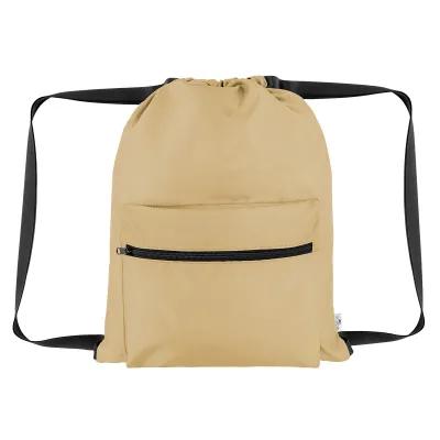 Drawstring Bag Recycled Polyester Twill Design - 14 x 17¾ in - product view 2